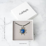 Intelepciune si Creativitate - Colier Soare cu Lapis Lazuli Natural