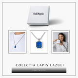 Colier din Otel Inoxidabil cu Lapis Lazuli Natural - Claritate si Armonie Interioara