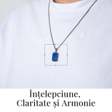 Colier din Otel Inoxidabil cu Lapis Lazuli Natural - Claritate si Armonie Interioara