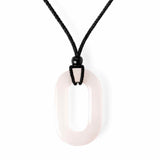 Iubire si Armonie - Colier Oval cu Cuart Roz Natural