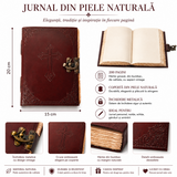 Jurnal din Piele Naturala cu Cruce Embosata – Eleganta Vintage si Inspiratie Zilnica