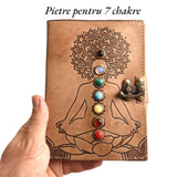Jurnal Vintage Yoga cu 7 Pietre Chakre - Imbunatateste Spiritualitatea