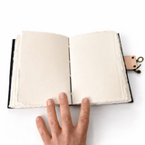 Jurnal Vintage din Piele Naturala cu Arborele Chakrelor si 7 Pietre – hartie de bumbac 18x13 cm