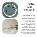 Lampa decorativa cu fluorit verde si curcubeu – Conectare USB – Claritate mentala si armonie interioara