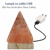 Lampa de Sare din Himalaya Piramidala - Protectie Energetica si Armonie Interioara
