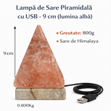 Lampa de Sare din Himalaya Piramidala - Protectie Energetica si Armonie Interioara