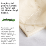 Lant reglabil pentru Bijuterii din Argint 925 - Stil Minimalist si Elegant