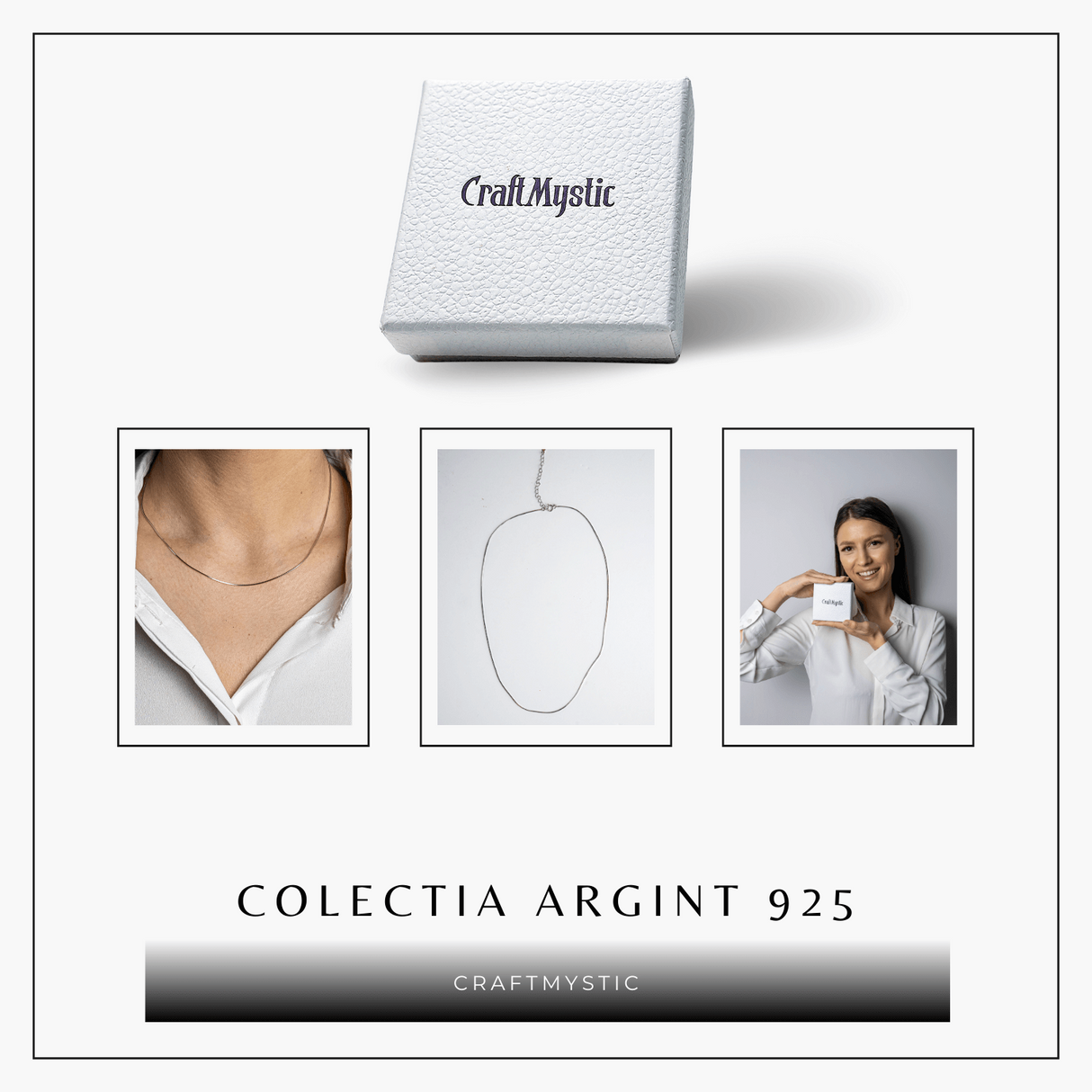 Lant Ajustabil Tip Sarpe din Argint 925 - Ajustabil 40+5 cm