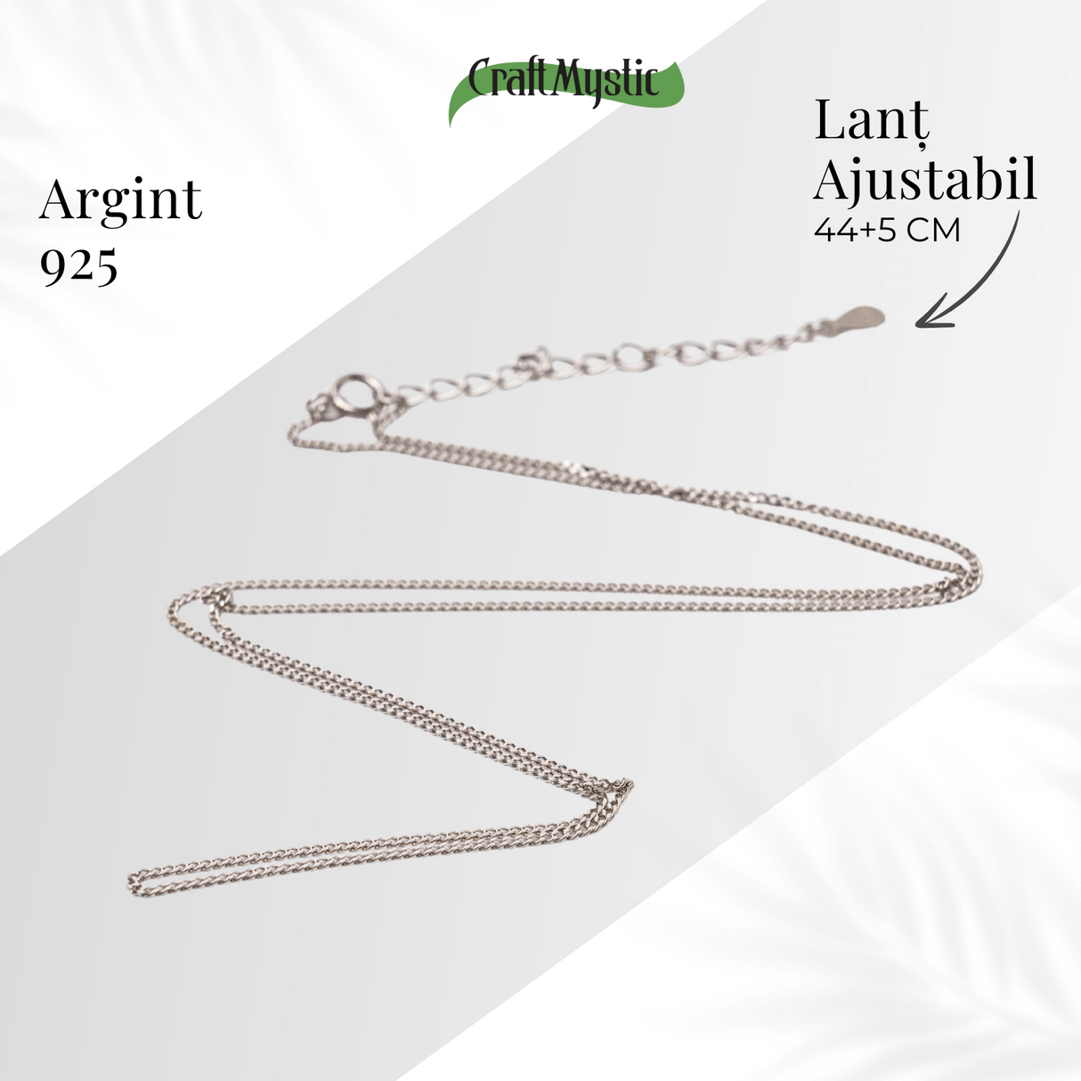 Lant din Argint 925 Reglabil - Eleganta Subtila si Versatilitate pentru Pandantive