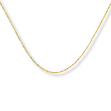 Lant din Argint 925 Placat cu Aur 18K - Subtire, Stralucitor, Reglabil