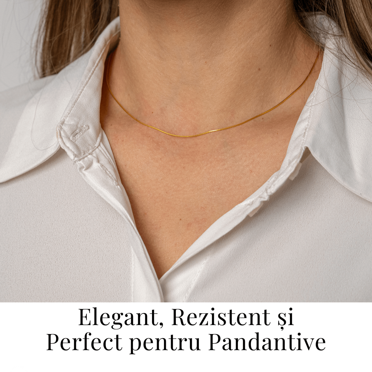 Lant Argint 925 Placat cu Aur 18K - Elegant, Subtil si Ideal pentru Pandantive