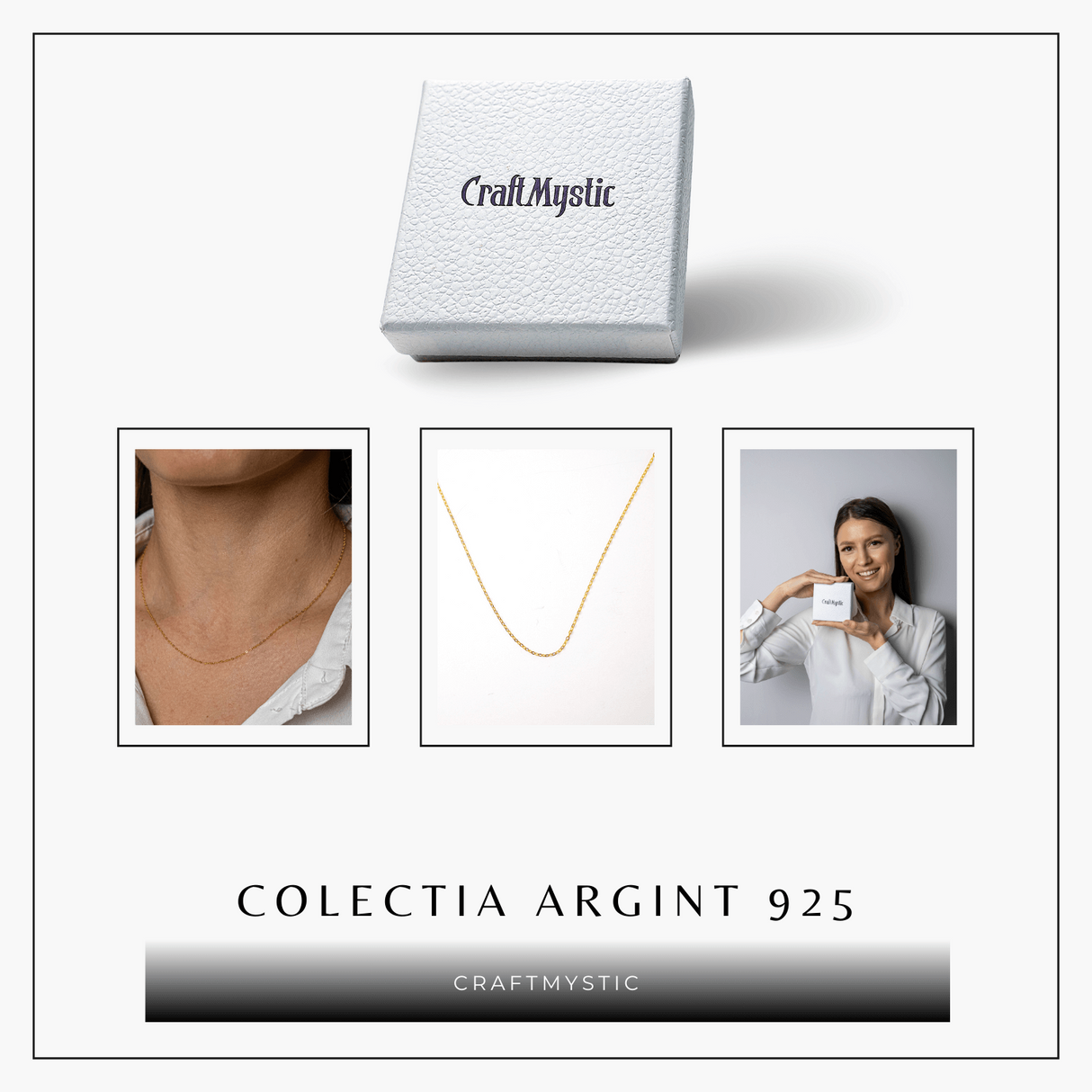 Lant Argint 925 Placat cu Aur 18K - Elegant, Ajustabil si Ideal pentru Pandantive