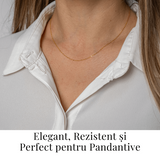 Lant Argint 925 Placat cu Aur 18K - Elegant, Ajustabil si Ideal pentru Pandantive
