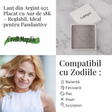 Lant Argint 925 Placat cu Aur 18K - Elegant, Ajustabil si Ideal pentru Pandantive