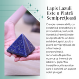 Piramida Sculptata Manual 60mm din Piatra Lapis Lazuli Naturala