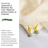 Bijuterie a Linistii - Cercei cu Amazonit si Montura Tip Nod