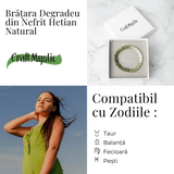 Bratara Degradeu din Nefrit Hetian Natural - Vitalitate si Echilibru