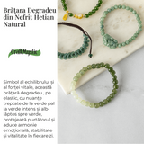 Bratara Degradeu din Nefrit Hetian Natural - Vitalitate si Echilibru