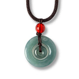 Liniste si Protectie - Colier Talisman Peace Lock din Jad Albastru de Guatemala