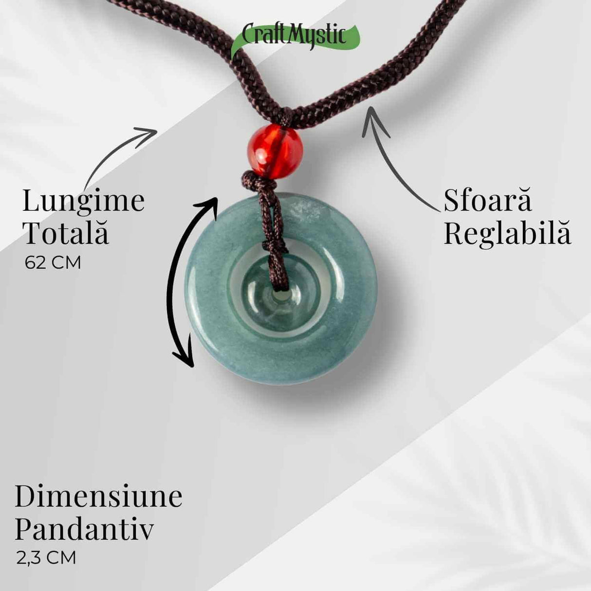 Liniste si Protectie - Colier Talisman Peace Lock din Jad Albastru de Guatemala