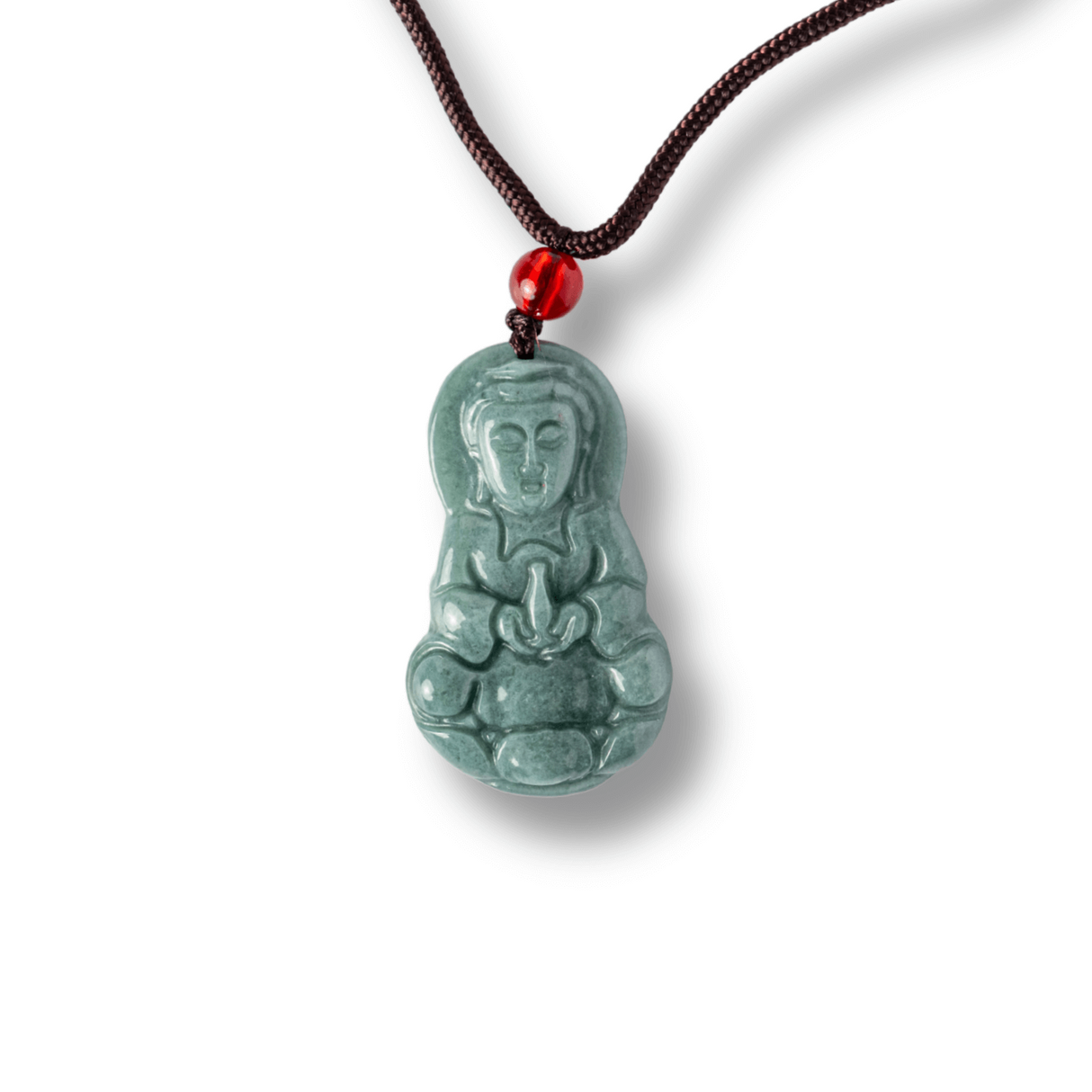 Protectie si Intelepciune - Colier Guanyin din Jad Albastru de Guatemala