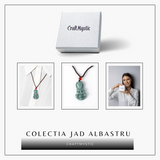 Protectie si Intelepciune - Colier Guanyin din Jad Albastru de Guatemala