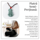 Protectie si Intelepciune - Colier Guanyin din Jad Albastru de Guatemala