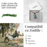 Protectie si Intelepciune - Colier Guanyin din Jad Albastru de Guatemala
