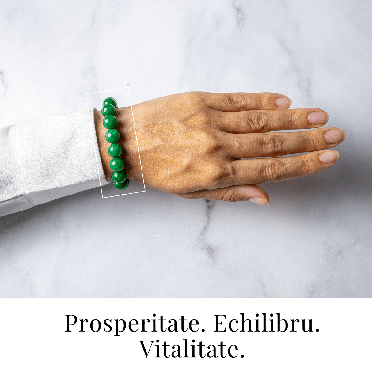 Echilibru si Vitalitate - Bratara cu Jad Verde Nefrit 10 mm