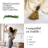 Maturica pentru curatare energetica – Varf Cuart Roz natural