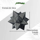 Merkaba din Shungit Natural 5.5 cm – Stea Sacra de Protectie, Purificare si Armonie Energetica
