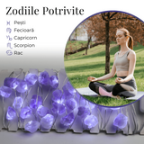 Sirag din Pietre Naturale de Ametist 15-20 mm cu Mufa USB