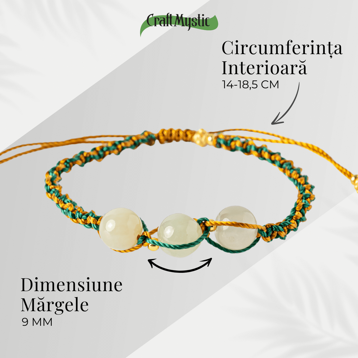Noroc si Echilibru - Bratara Impletita din Jad Hetian Natural