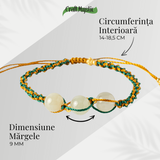 Noroc si Echilibru - Bratara Impletita din Jad Hetian Natural