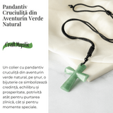 Noroc si Vindecare - Colier Cruce din Aventurin Verde Natural