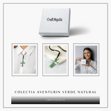 Noroc si Vindecare - Colier Cruce din Aventurin Verde Natural