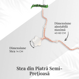 Pace si Armonie - Colier Stea din Agata Alba Natural