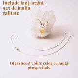 Pandantiv Argint cu Citrin - Energia si Stralucirea Naturii, 24mm