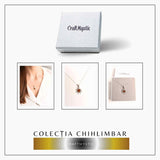 Colier argint 925 cu chihlimbar natural pentru echilibru si stil