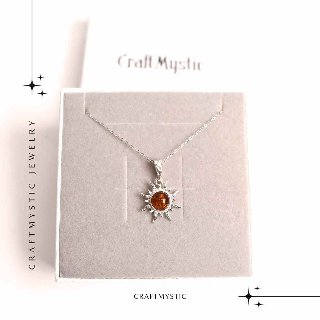 Colier argint 925 cu chihlimbar natural pentru echilibru si stil