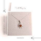 Colier argint 925 cu chihlimbar natural pentru echilibru si stil