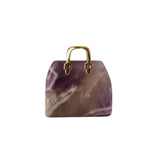 Pandantive 2.5 cm din piatra naturala Ametist, in forma de geanta - Accesorii din piatra pentru realizarea de bijuterii, cercei, colier