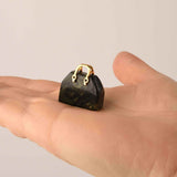 Pandantive 2.5 cm din piatra naturala Ametist, in forma de geanta - Accesorii din piatra pentru realizarea de bijuterii, cercei, colier