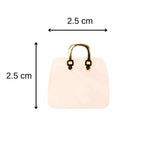 Pandantive 2.5 cm din piatra naturala Ametist, in forma de geanta - Accesorii din piatra pentru realizarea de bijuterii, cercei, colier