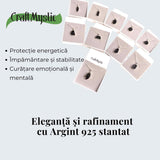 Colier din argint 925 cu turmalina neagra bruta - Protectie si echilibru