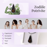 Pandantiv orgonic cu Turmalina Neagra in forma de Lacrima - Pentru purificare emotionala - Absorba Energie Negativa