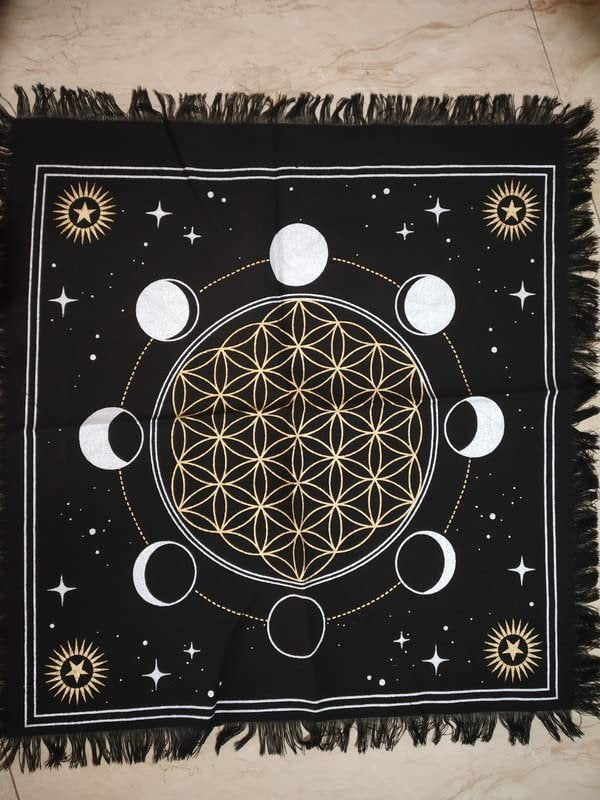 Panza Sacra pentru altar magic - Design Moon Phases - Vrajitorie Tarot Wiccani Spiritualitate