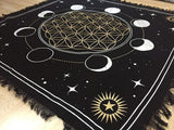Panza Sacra pentru altar magic - Design Moon Phases - Vrajitorie Tarot Wiccani Spiritualitate