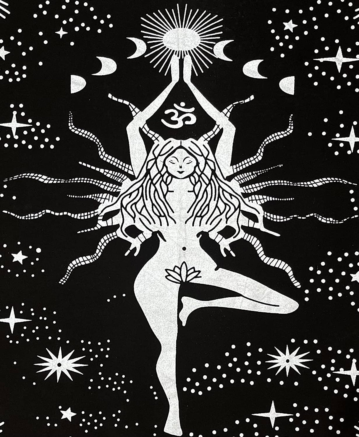 Panza Sacra pentru altar magic - Design Triple Goddess Natraj - Vrajitorie Tarot Wiccani Spiritualitate - Copie - Copie