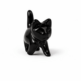 Figurina Pisica din Obsidian Negru – Protectie, Intuitie si Eleganta Mystica